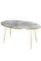 Nesting Table And Center Table Ellipse Set Gold Cream Wire
