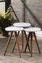 Set tavolo e centrotavola incastonati Tornio in legno Ellipse bianco