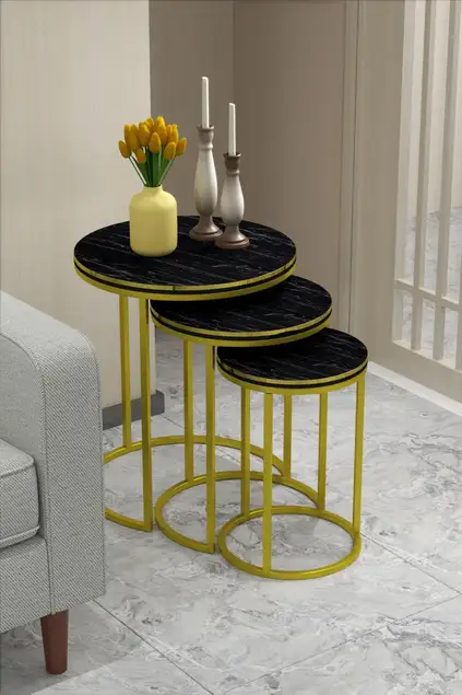 Nesting Table C Lux Double Gold