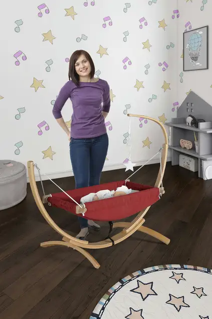 Rollover Safety Hammock Crib Claret Red