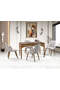 Elkamet Nussbaum Tisch & Damla Stuhl Set HDR1217