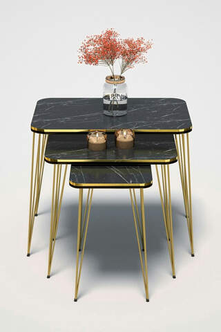 Nesting Table Square Double Gold Bendir Wire