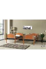 Pearl Bunk Bed 90x200 ARM006 Grey + Walnut