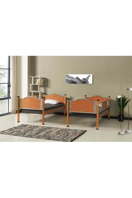 Pearl Bunk Bed 90x200 ARM006 Grey + Walnut