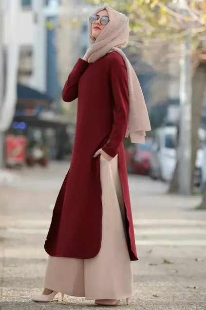 Tunica vita color bordeaux
