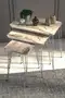 Nesting Table Square And Center Table Square Set Silver Efes Wire