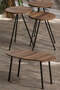 Nesting Table And Center Table Set Metal Ellipse Walnut