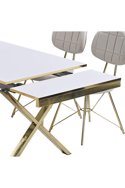 Set Tavolo E Sedie Dubai Gold FRL1013