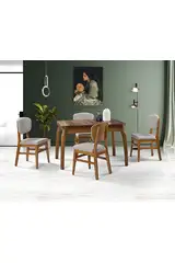 Magnolia Walnut Table & Magnolia Walnut Chair Set HDR1237