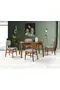 Magnolia Walnut Table & Magnolia Walnut Chair Set HDR1237