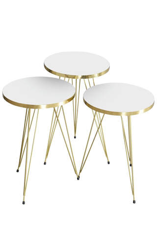 Nesting Table Gold Efes Wire