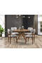 Begum Nature Round Table & Atlas Walnut Chair Set HDR1207