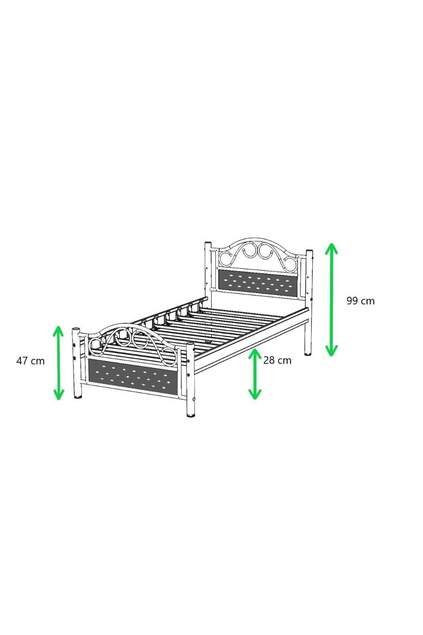 Paris Struttura Letto in Metallo 90x190 ARM123
