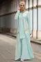 Minzfarbenes silbriges Abaya-Set von 3