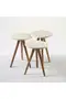 Satztisch 3-tlg. Holz gedrechselte Beincreme