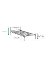 Linda Wire Bed Frame 90x200 ARM128