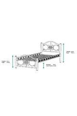Stella Struttura Letto in Metallo 120x200 ARM167
