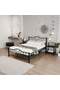 Bella Struttura Letto in Metallo 120x200 ARM141 Nero