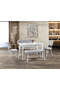 Vegas White Marble Table & Gozde White Bench Set HDR1274