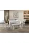 Set Tavolo Vegas Marmo Bianco & Panche Gözde Bianche HDR1274