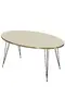Nesting Table And Center Table Ellipse Set Black Wire Leg Double Gold Bendir