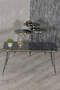 Nesting Table And Center Table Kr Set Black Wire Leg Double Gold White