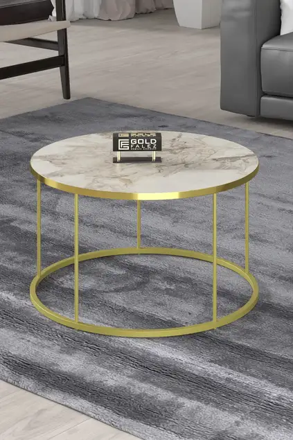 Couchtisch und Zigon Couchtisch Terra Set Gold