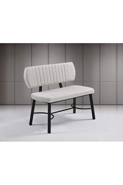 Vegas Schwarzer Marmor Tisch & Ceyda Schwarz Bank Set Set HDR1275