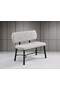 Vegas Schwarzer Marmor Tisch & Ceyda Schwarz Bank Set Set HDR1275