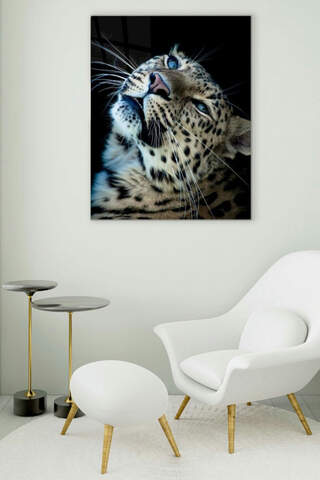 Leopard Glasmalerei