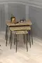 Schwarzer Draht Doppelt Gold Quadratisch Zigon Couchtisch