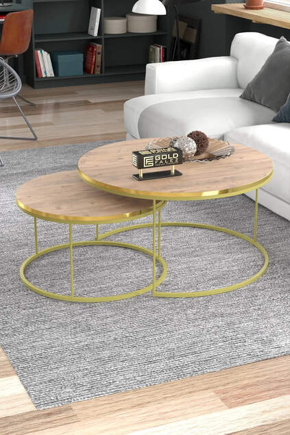 Couchtisch Double Gold Lux Special