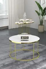 Tavolino e tavolo da caffè Zigon Set Terra Oro