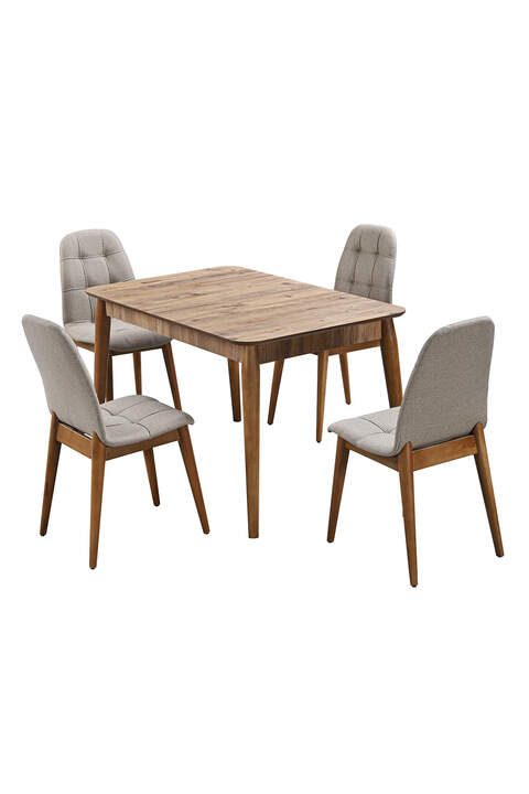 Set Tavolo E Sedie Rosa Noce FRL1038
