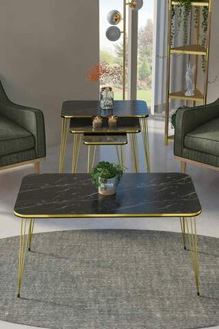 Nesting Table Kr And Center Table Kr Set Double Gold Bendir Wire