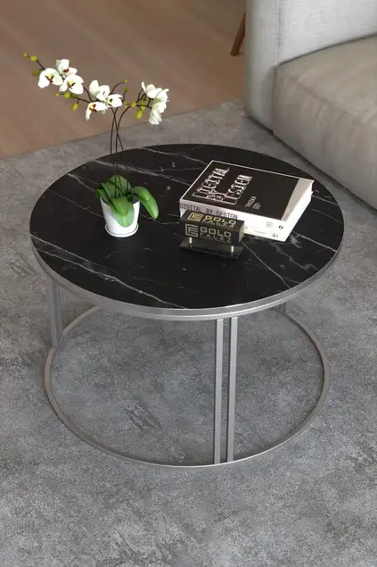 Center Couchtisch Single Silber Lux Special