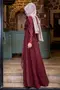 Burgund Farbe Mara Silbriges Abendkleid