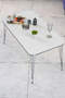 Nesting Table Square And Center Table Square Set Silver White Wire