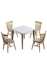 Set Tavolo E Sedie Tesla Bianco FRL1041