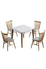 Tesla White Table And Chair Set FRL1041