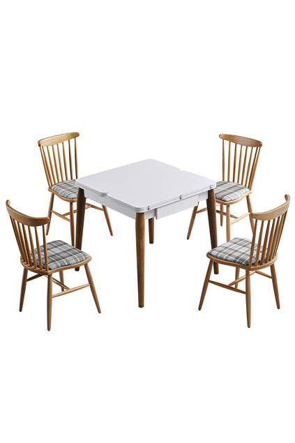 Set Tavolo E Sedie Tesla Bianco FRL1041