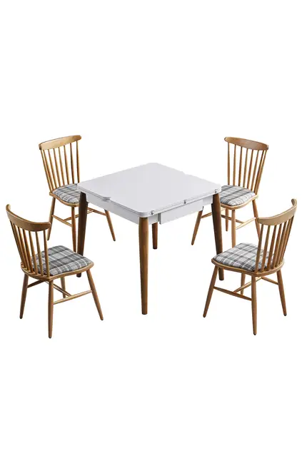 Tesla White Table And Chair Set FRL1041