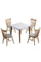 Set Tavolo E Sedie Tesla Bianco FRL1041