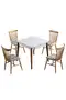 Tesla White Table And Chair Set FRL1041