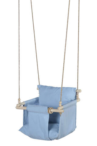Ruby Pouf Blue Swing