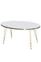 Center Table Ellipse Double Gold White Drahtbein