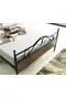 Bitez Metallbett 180x200 ARM084 Schwarz + Nussbaum