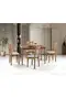 Zen Walnut Table & Crested Chair Set HDR1266