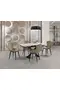 Galata White Table & Swan Black Chair Set HDR1251