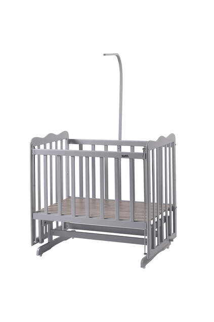 Gray Mother's Side Crib Yellow
